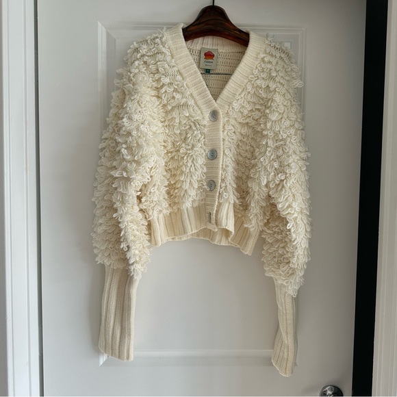 FARM Rio Cream Textured Cardigan - Picture 2 of 9